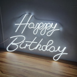 Placa Luminaria/painel Neon Led - Happy Birthday 76x50cm