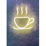 Placa Luminosa Led Neon Xicara Café