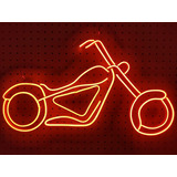 Placa Luminosa Luminária Em Neon Led Harley Davidson 60 X 35