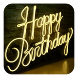 Placa Luminosa Neon Led Happy Birthday