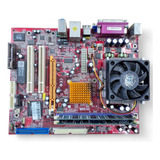 Placa Mãe Pc Chips M863g C/ Processador, Memória E Cooler