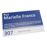 Placa Marielle Franco Rio De Janeiro Brasil 35 X20cm