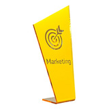 Placa Marketing Estatueta Símbolo Presente Troféu