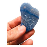 Placa Massageadora Gua Sha Quartzo Azul Medicina Chinesa