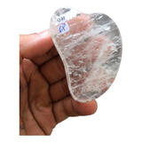 Placa Massageadora Gua Sha Quartzo Branco Medicina Chinesa