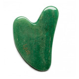 Placa Massageadora Quartzo Verde Gua Sha Medicina Chinesa
