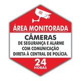 Placa Monitoramento 24 Horas Por Câmeras