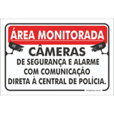 Placa Monitoramento 24 Horas Por Câmeras De Segurança
