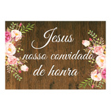 Placa Noivos - Jesus Nosso Convidado