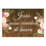 Placa Noivos - Jesus Nosso Convidado