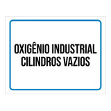 Placa Oxigênio Industrial Cilindros Vazios 18x23