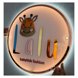 Placa Painel Letreiro Logo Com Led Neon Acrilico 50x50cm