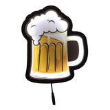 Placa Painel Luminoso Led Caneca Chopp Cerveja Beer Bivolt