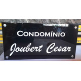 Placa Para Condomínio Letras Em Alto Relevo 80x40cm
