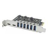 Placa Pci Express 6 Portas Usb 3.2 + 2 Usb Tipo C