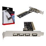 Placa Pci Via Com 5 Portas Usb 2.0 Chipset Via