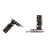 Placa Pci Via Hub 05 Portas 480mpbs Alta Velocidade Usb 2.0