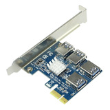 Placa Pci-e Multiplicadora Para Cabo Riser 1x4 Mineração