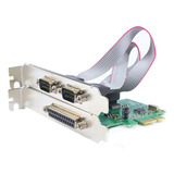 Placa Pci-e X1 2 Seriais 1 Porta Paralela Perfil Baixo Jpp04