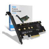 Placa Pcie Express 3.0 Adaptador Ssd M2 M-key Nvme X4 X8 X16