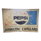 Placa Pepsi Antiga Dupla Face Em
