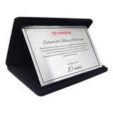 Placa Personalizada Em Aço Inox Com Estojo De Veludo 21x15cm