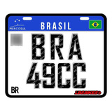 Placa Personalizada Mercosul P/bike Motorizada Escrita 49 Cc