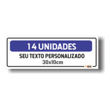 Placa Personalizado 30x10cm 14un Pvc 1mm