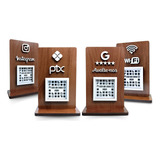 Placa Pix Para Pagamento Qr Code , Display Mdf Madeira