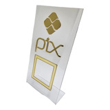 Placa Pix Para Pagamento Qr Code Em Acrílico Cristal