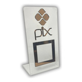Placa Pix Qr Code Em Acrílico Cristal - Kit 5 Unidades