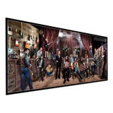 Placa Poster Painel Quadro Pub Bar Rock Lendas 200x80cm