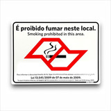 Placa Proibido Fumar 18x25 Lei Antifumo São Paulo
