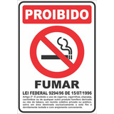 Placa Proibido Fumar Pvc 1mm Adesivado