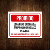Placa Proibido Jogar Lixo Em Cima