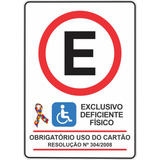 Placa Pvc 50x70 Estacione exclusivo deficiente fsico autist