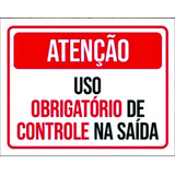 Placa Pvc Atenção Uso De Controle