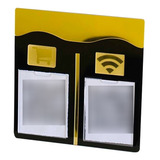 Placa Qrcode, Pix, Instagram, Facebook, Wi-fi, Whas, Google Cor Preto/dourado