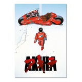Placa Quadro Akira Moto Poster Anime A4 Mdf