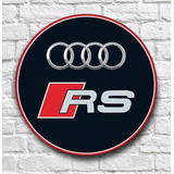 Placa Redonda Mdf Audi Rs Decoração