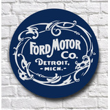 Placa Redonda Mdf Ford Motor Co.