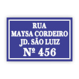 Placa Refletiva 40x60 Endereço Rua Logradouro