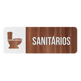 Placa Sanitários Indicativa Sinalização Banheiro Mdf