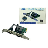 Placa Serial Rs232 2 Portas Serial Db9 Pci-e Express X1