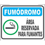 Placa Sinalização Área Para Fumantes Fumódromo