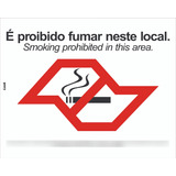 Placa Sinalização Aviso Proibido Fumar Sp