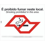Placa Sinalização Aviso Proibido Fumar Sp Lei Nº 13541