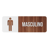 Placa Sinalização Banheiro Indicativa Masculino Retangular