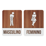 Placa Sinalização Banheiro Masculino Feminino Academia