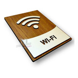 Placa Sinalização De Wi-fi Rede Wireless Mdf 3mm